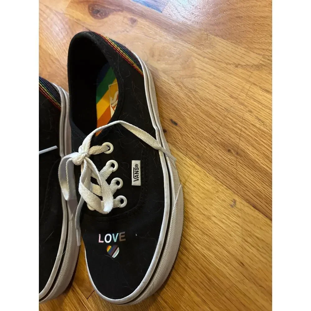 Vans: Love is Love Pride Collection Shoes - Worn once - Black - Youth 4.5
